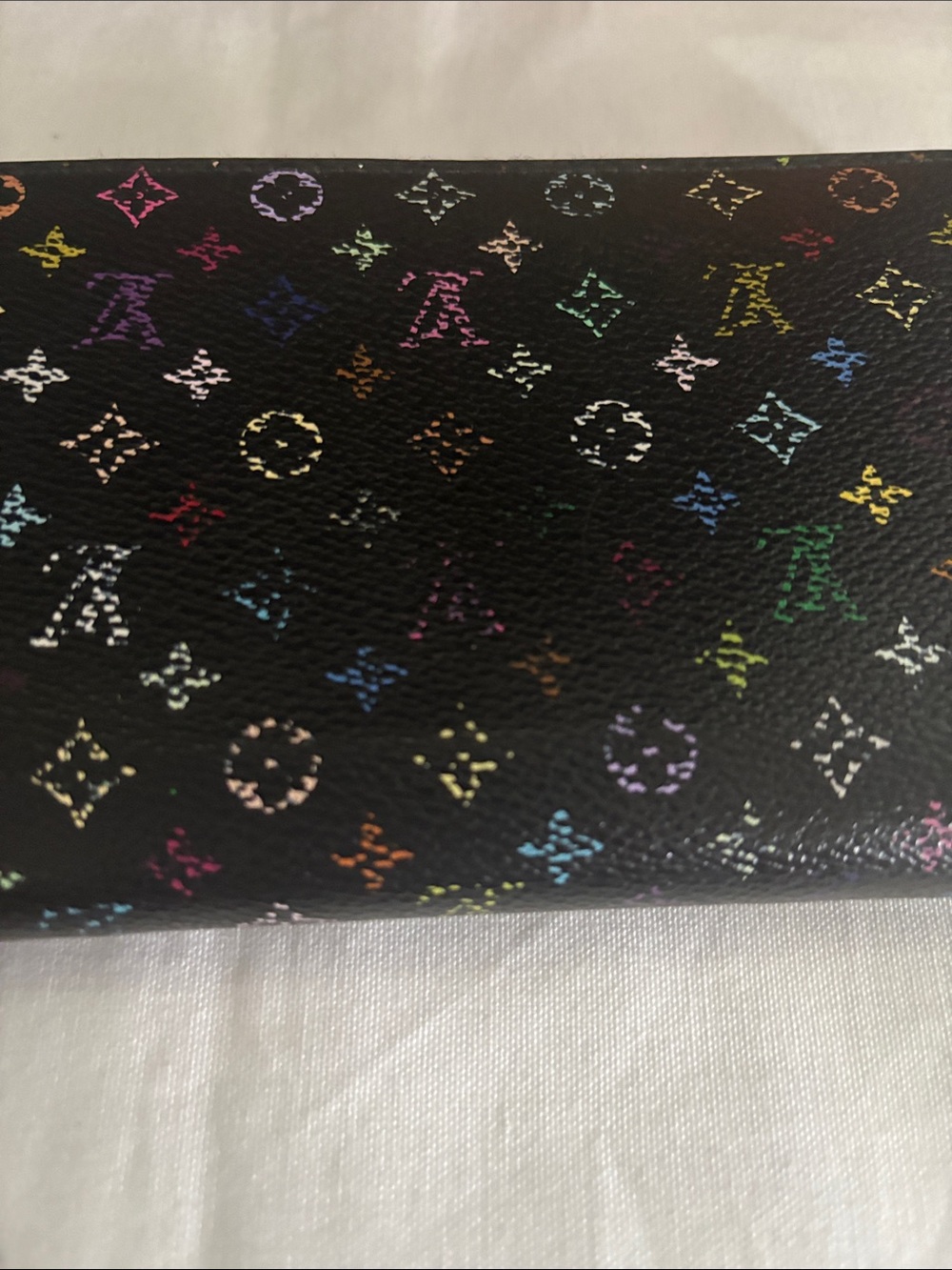 Louis Vuitton Black Murikami  Monogram Zip Wallet - Picture 4 of 17